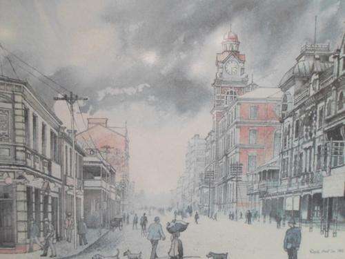 De Wet - Rissik Street in 1900 - A beauty! -- Bid now!!